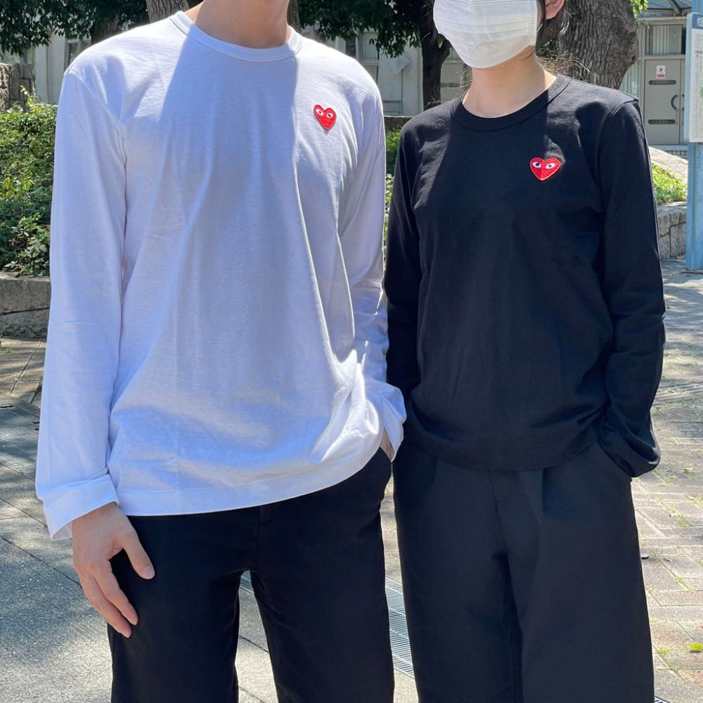꼼데가르송 긴팔티셔츠 레드와펜 블랙와펜 남녀공용
