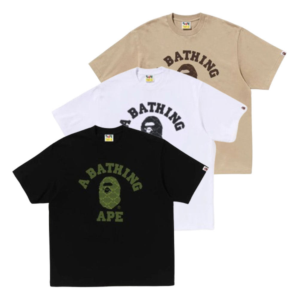 베이프 컬리지 모노그램 컬리지 릴렉스핏 반팔티 3컬러 1L30110322