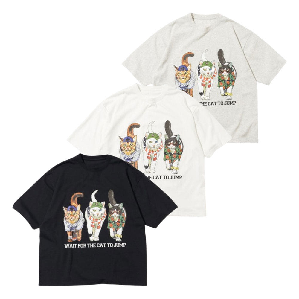 프릭스스토어 릴렉스핏 Three Cats 양면 프린트 크루넥 티셔츠 3컬러 1226248902901