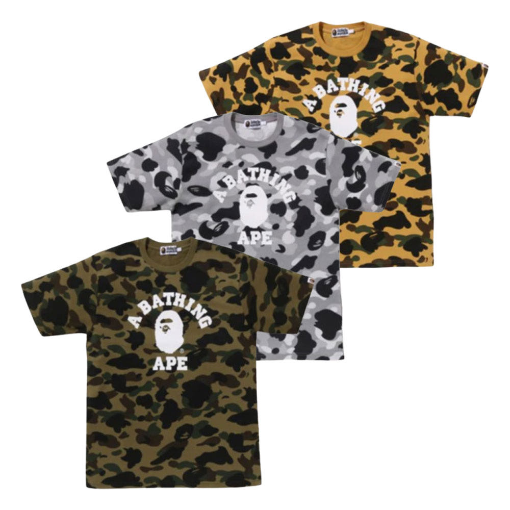 베이프 1ST 카모 칼리지 티셔츠 3컬러 1L30109010