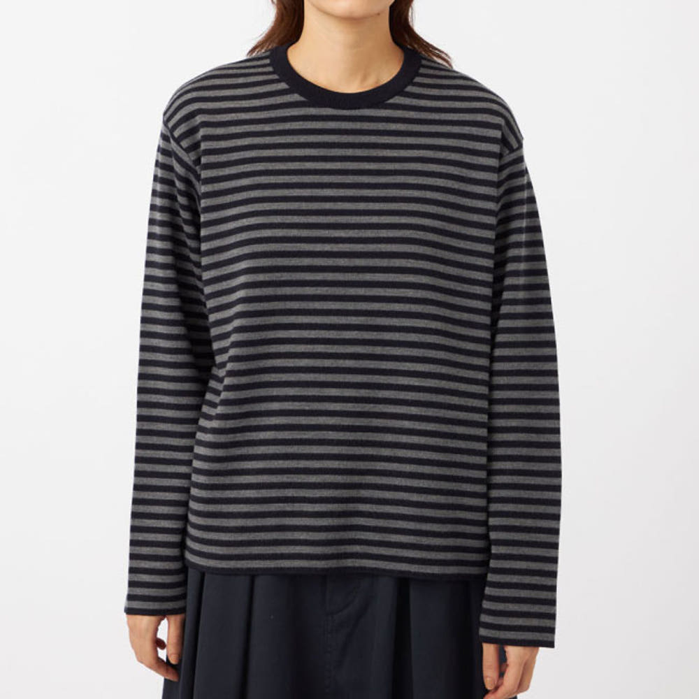 나나미카 X 바토너 32G 스무스 울 크루넥 티셔츠 2컬러 O24FJ017