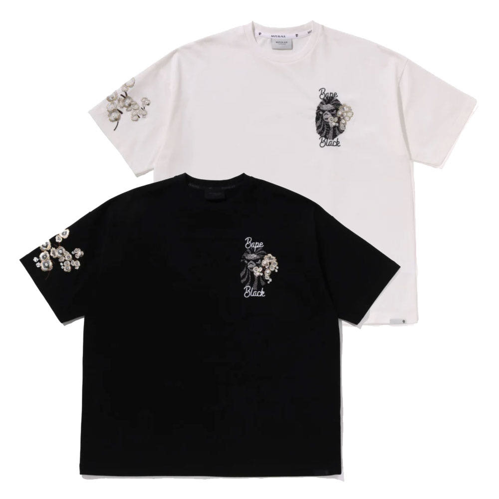 베이프 블랙 펄 EMB 플로랄 반팔티 2컬러 1L30109326