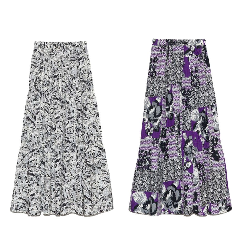 노스페이스 퍼플라벨 플라워 프린트 필드 레이어드 스커트 2컬러 N25SE072