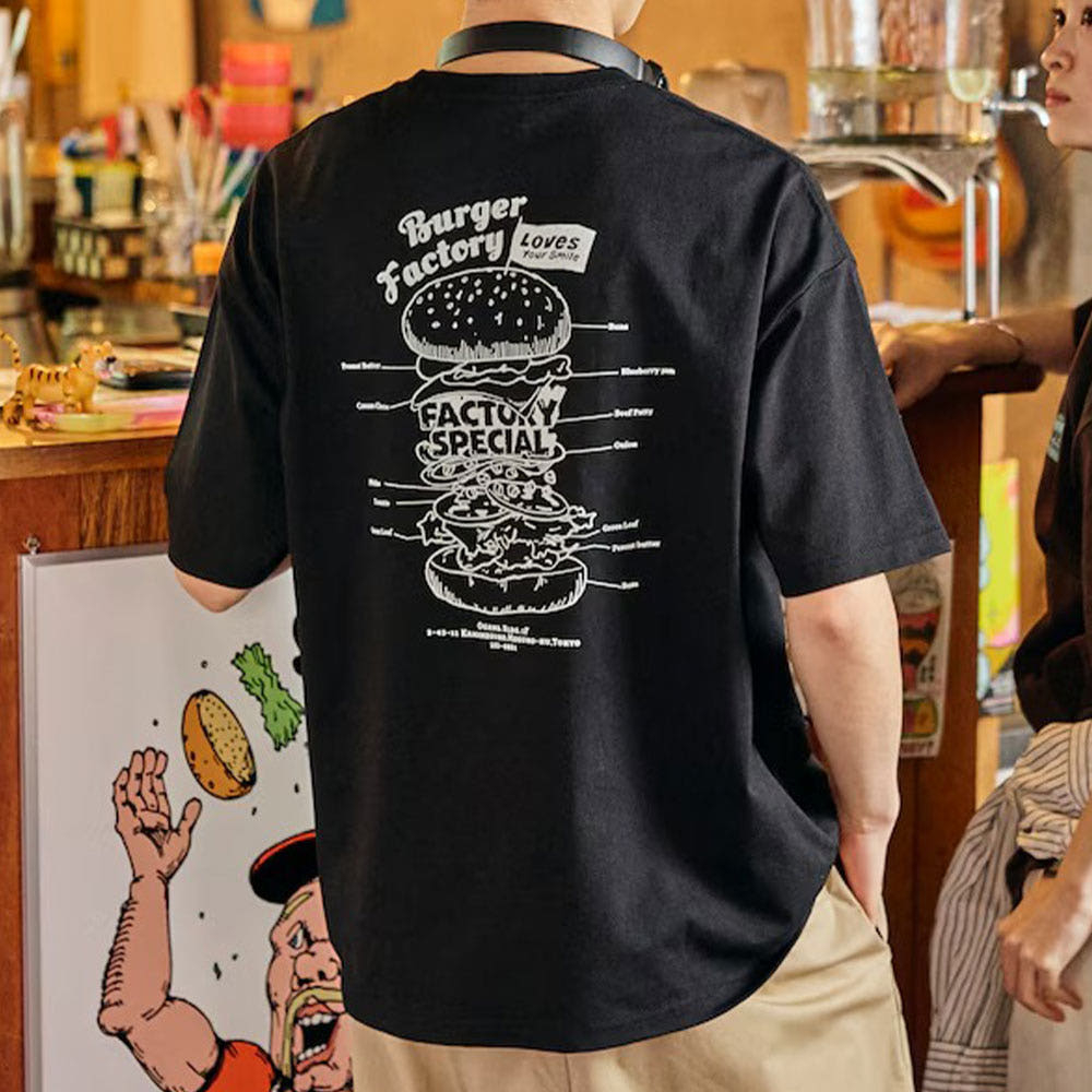 프릭스스토어 버거팩토리 별주 빅실루엣 백프린트 크루넥 반팔 티셔츠 5컬러 1226248902987