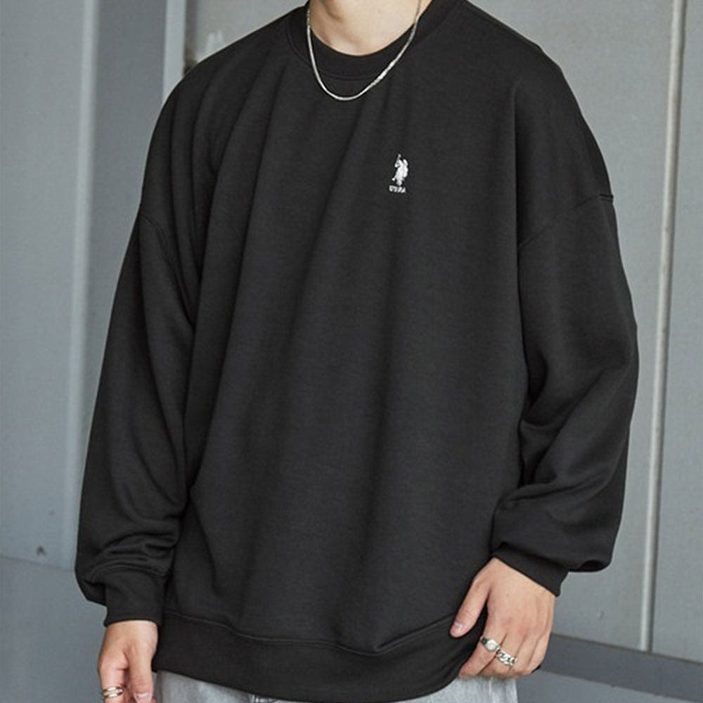 U.S. POLO ASSN. 유에스폴로에센 별주 빅실루엣 로고 자수 안감 풀오버 스웨트셔츠 19컬러 56280361 SMIlc760