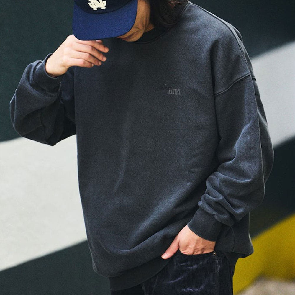 프릭스스토어 노티카 피그먼트 가공 히든 로고 크루넥 스웨트 3컬러 1023207500601