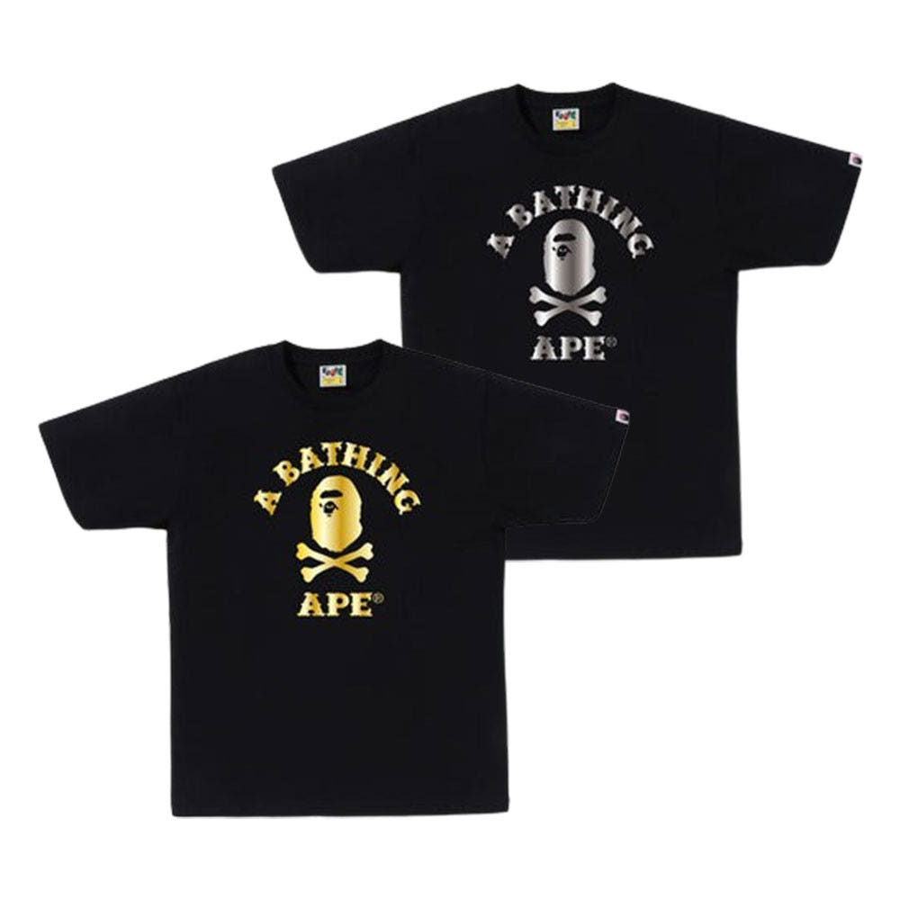 베이프 에이프 크로스본 콜리지 티셔츠 2컬러 4L72110004