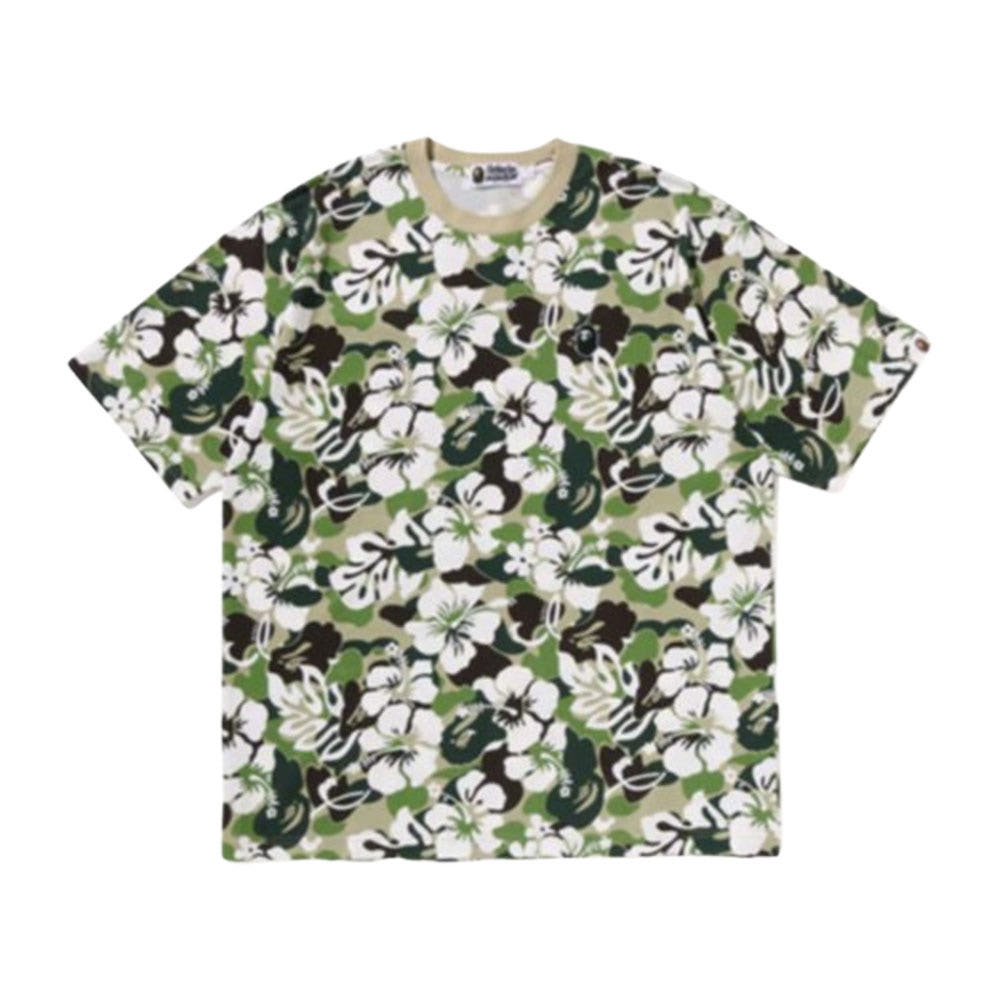 베이프 ABC 리조트 카모 릴렉스핏 티셔츠 그린 1L70109004