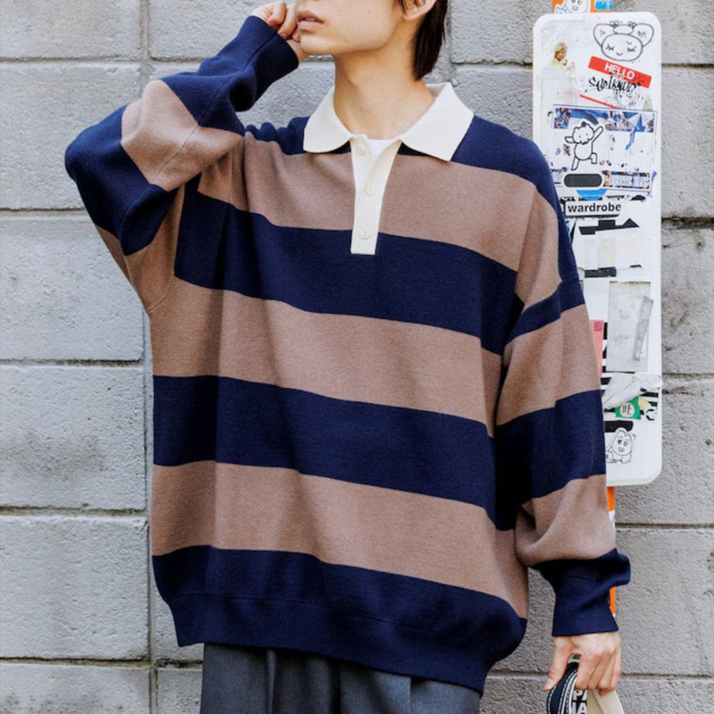 프릭스스토어 빅실루엣 보더 니트 라거 셔츠 3컬러 1231248900192