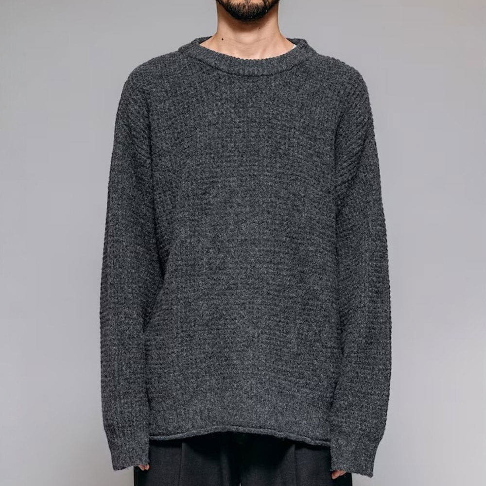 프릭스스토어 퍼스트핸드 오버핏 울 혼합 와플편 크루넥 니트 4컬러 3330234400006