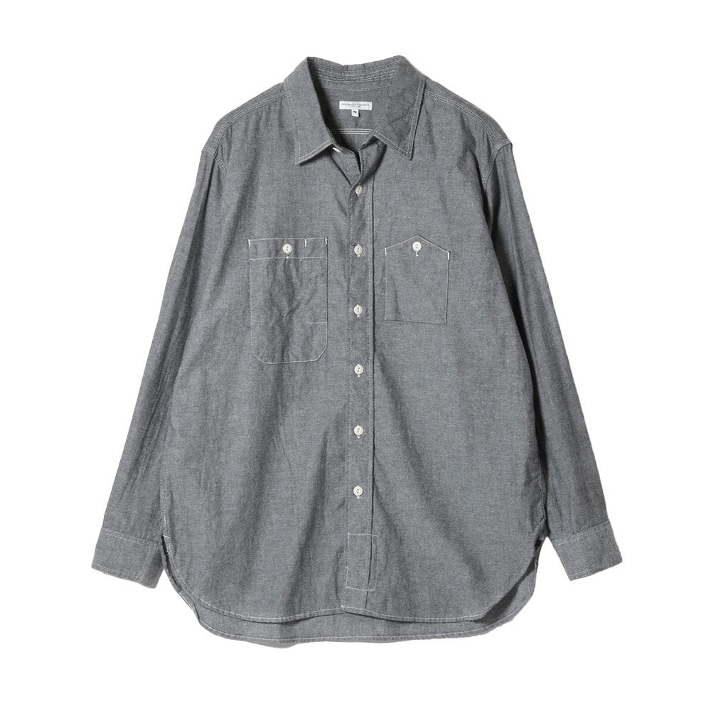 엔지니어드 가먼츠 워크셔츠 코튼 챔브레이 그레이 SW025