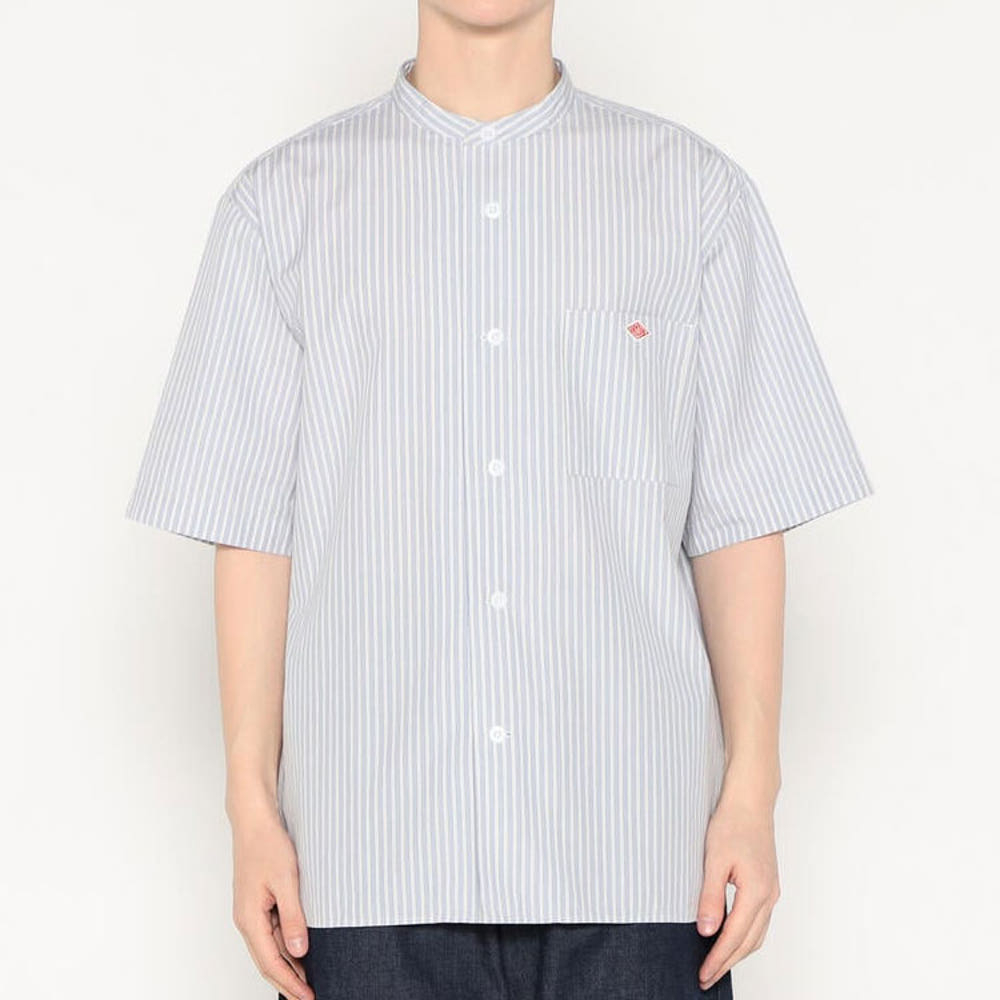 단톤 코튼 린넨 반팔 밴드 카라 스트라이프 셔츠 2컬러 JD-3788 SCP DNB251M104-0009
