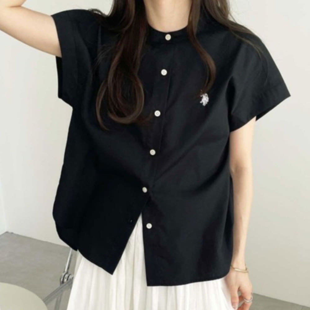 U.S. POLO ASSN. 유에스폴로에센 별주 GeeRA 프렌치 슬리브 원포인트 자수 셔츠 6컬러 208362