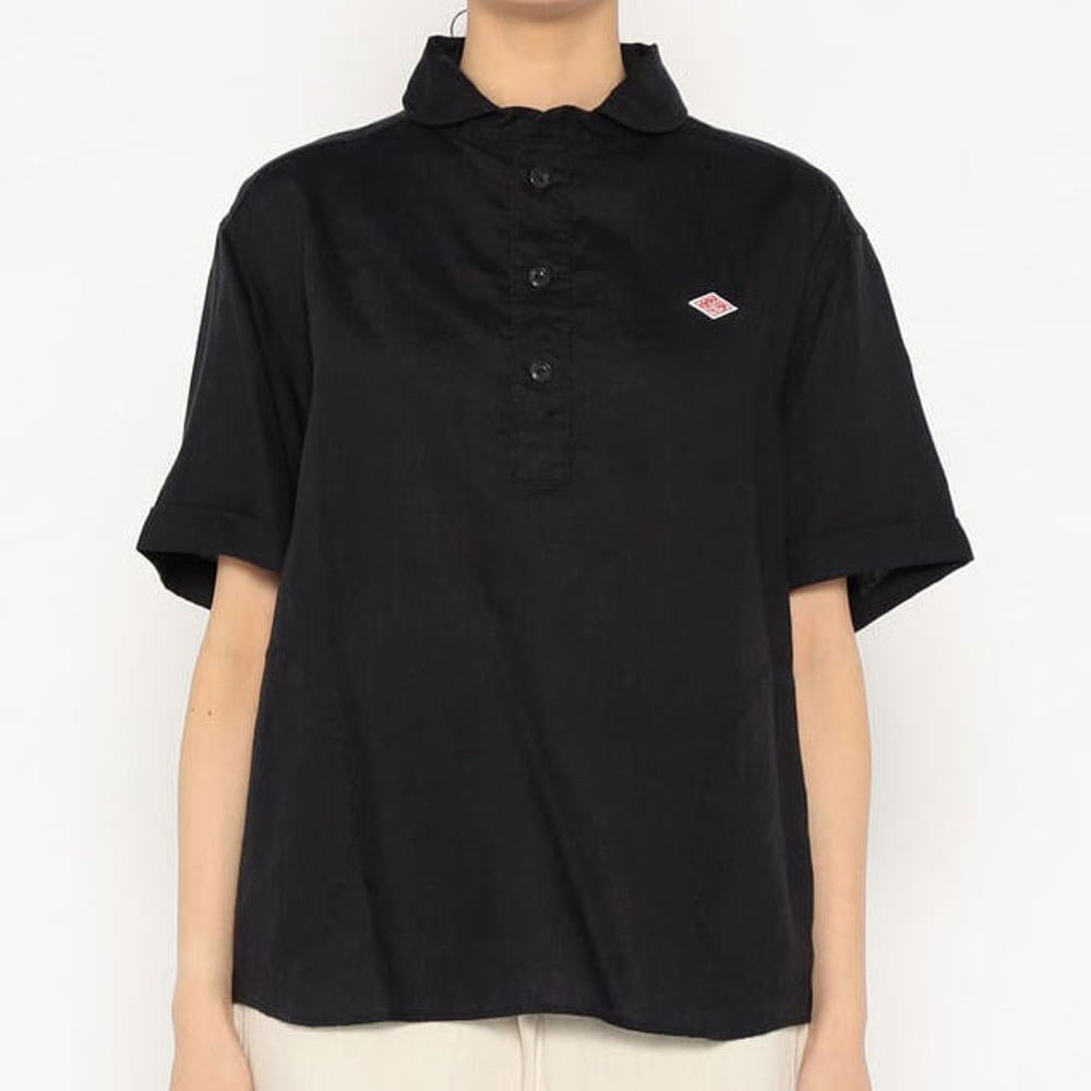 단톤 여성 린넨 라운드 카라 반팔 풀오버 셔츠 2컬러 DT-B0283 FLI DNB251L104-0007