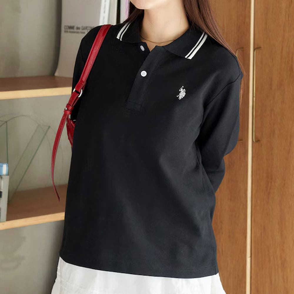 퍼블럭스 U.S. POLO ASSN. 유에스폴로에센 포인트 로고 폴로셔츠 긴팔 카라티 6컬러 3222291600001