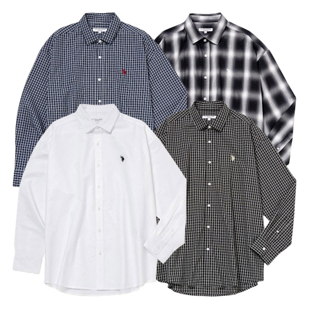 U.S. POLO ASSN. 유에스폴로에센 더블 홀스맨 자수 셔츠 4컬러 PLM51711DQ