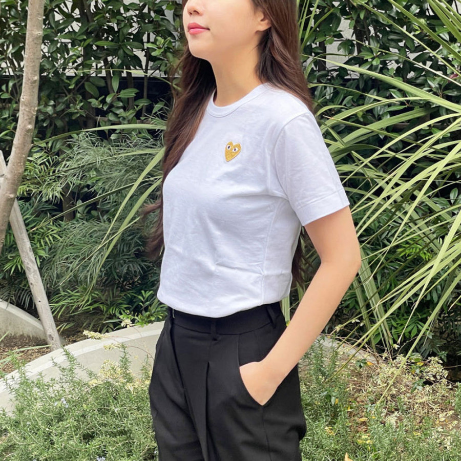 꼼데가르송 반팔티 골드와펜 남녀공용 4컬러 AX-T216-051