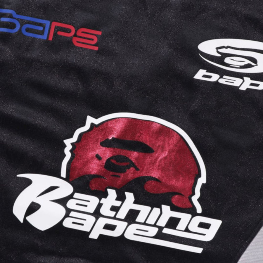 베이프 프레임 패턴 멀티로고 릴렉스핏 풋볼 저지 2컬러 1L30111310