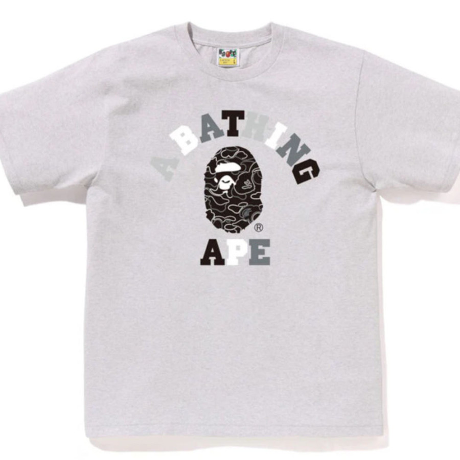 베이프 네온 카모 컬리지 반팔 티셔츠 3컬러 1L30110038