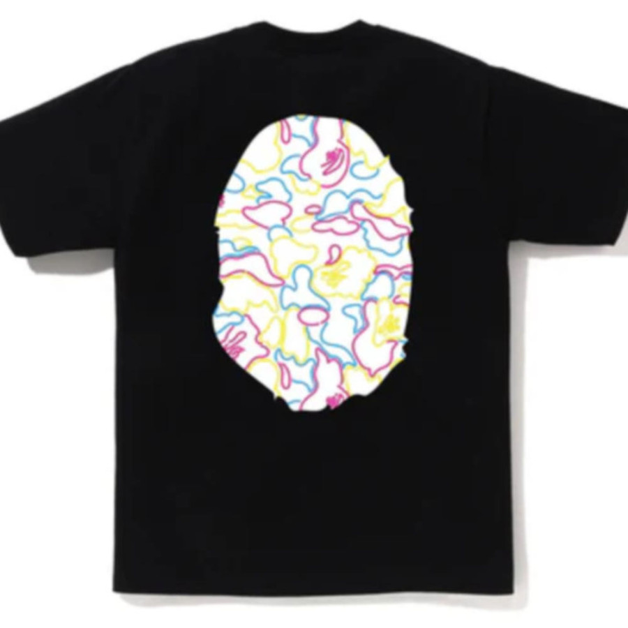 베이프 네온 카모 빅 에이프 헤드 반팔 티셔츠 3컬러 1L30110039