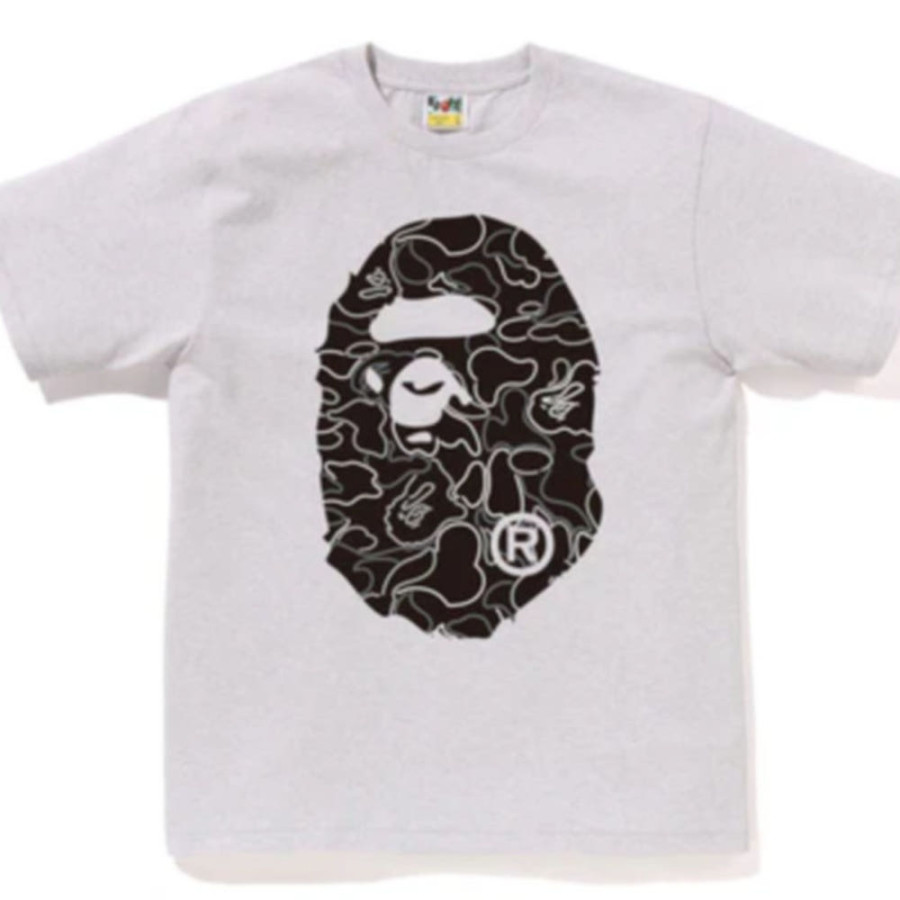 베이프 네온 카모 빅 에이프 헤드 반팔 티셔츠 3컬러 1L30110039