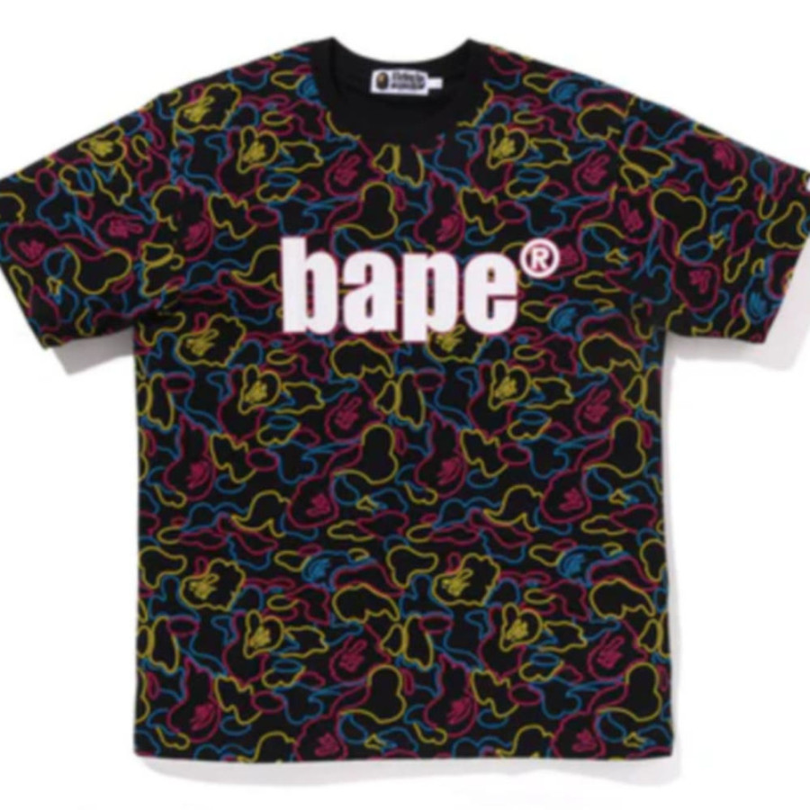 베이프 네온 카모 베이프 반팔 티셔츠 2컬러 1L30109013