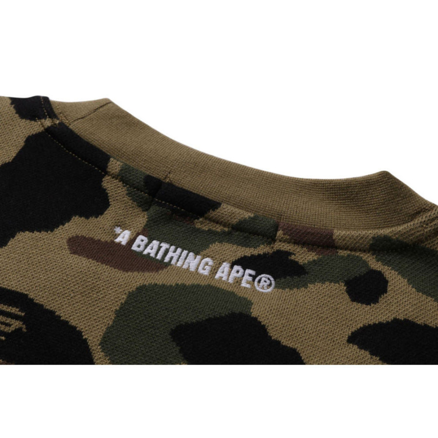 베이프 1ST 카모 자카드 컬리지 릴렉스핏 크루넥 스웻셔츠 2컬러 1L30113307