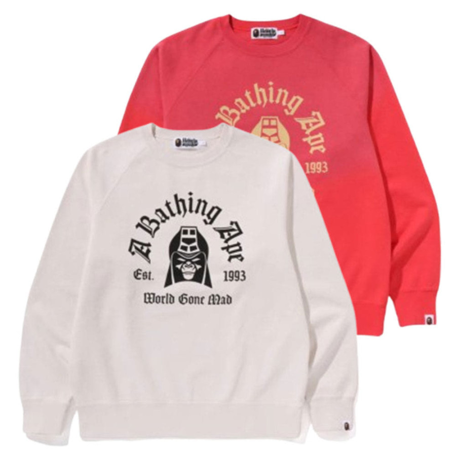 베이프 워시드 이펙트 스웻셔츠 2컬러 1L30113003