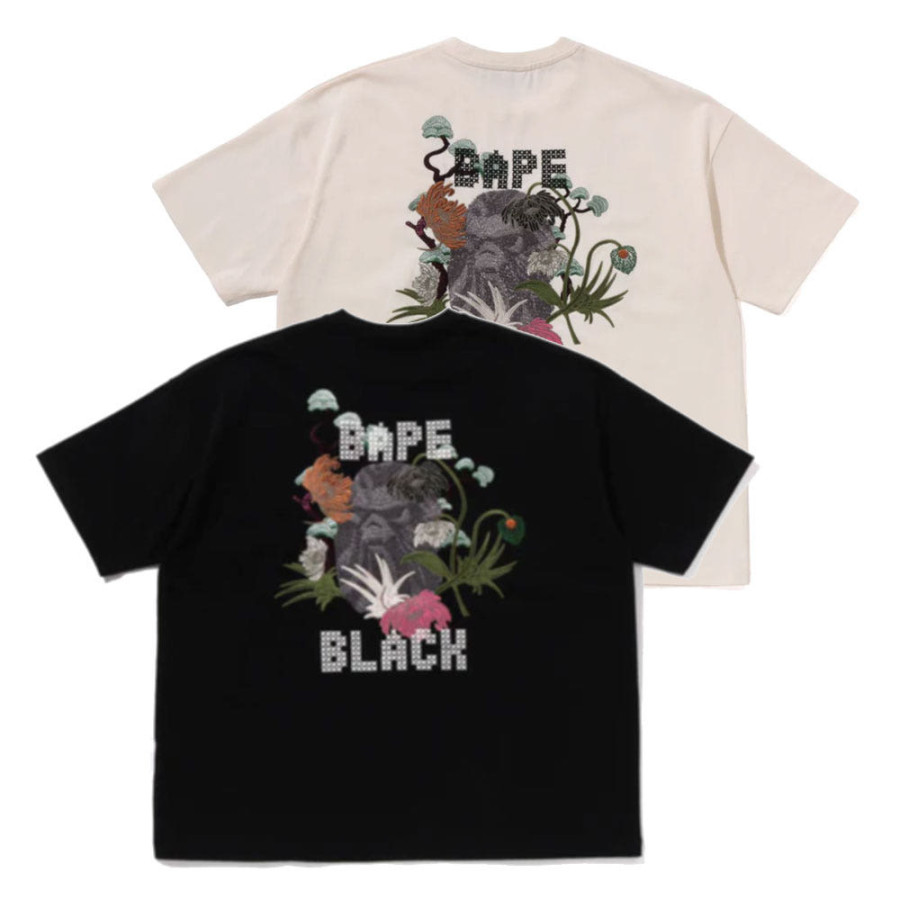 베이프 블랙 EMB 리조트 반팔티 2컬러 1L30109327