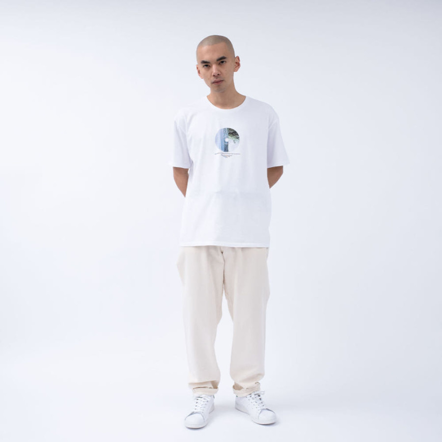 나나미카 x FUJIWARA INSATSU OOAL 그래픽 반팔티 화이트 SUHS430