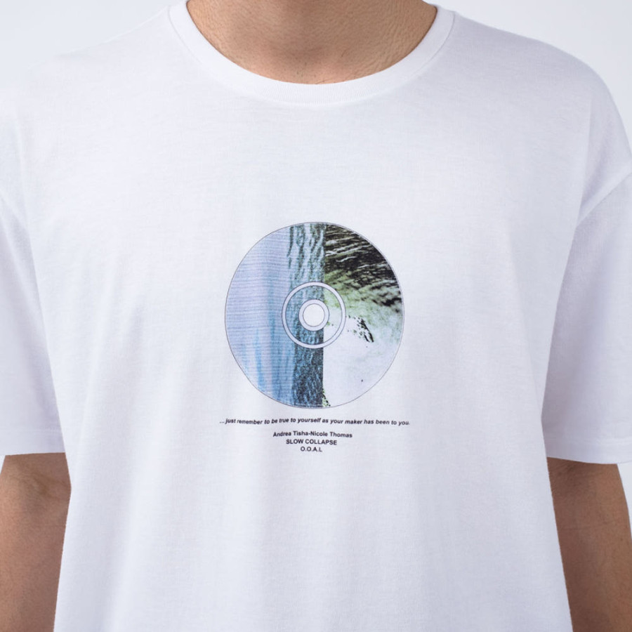 나나미카 x FUJIWARA INSATSU OOAL 그래픽 반팔티 화이트 SUHS430