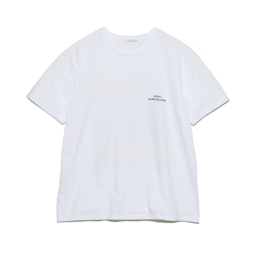 나나미카 x FUJIWARA INSATSU OOAL 그래픽 반팔티 화이트 SUHS429