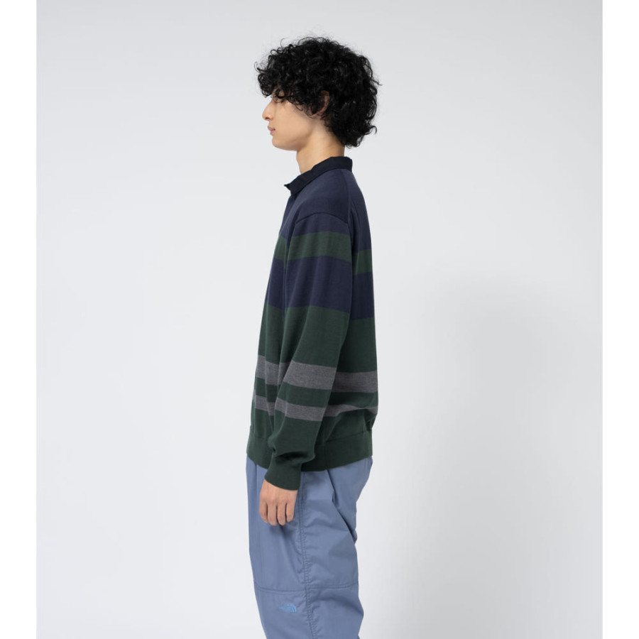 노스페이스 퍼플라벨 필드 니트 럭비셔츠 2컬러 N25SJ025