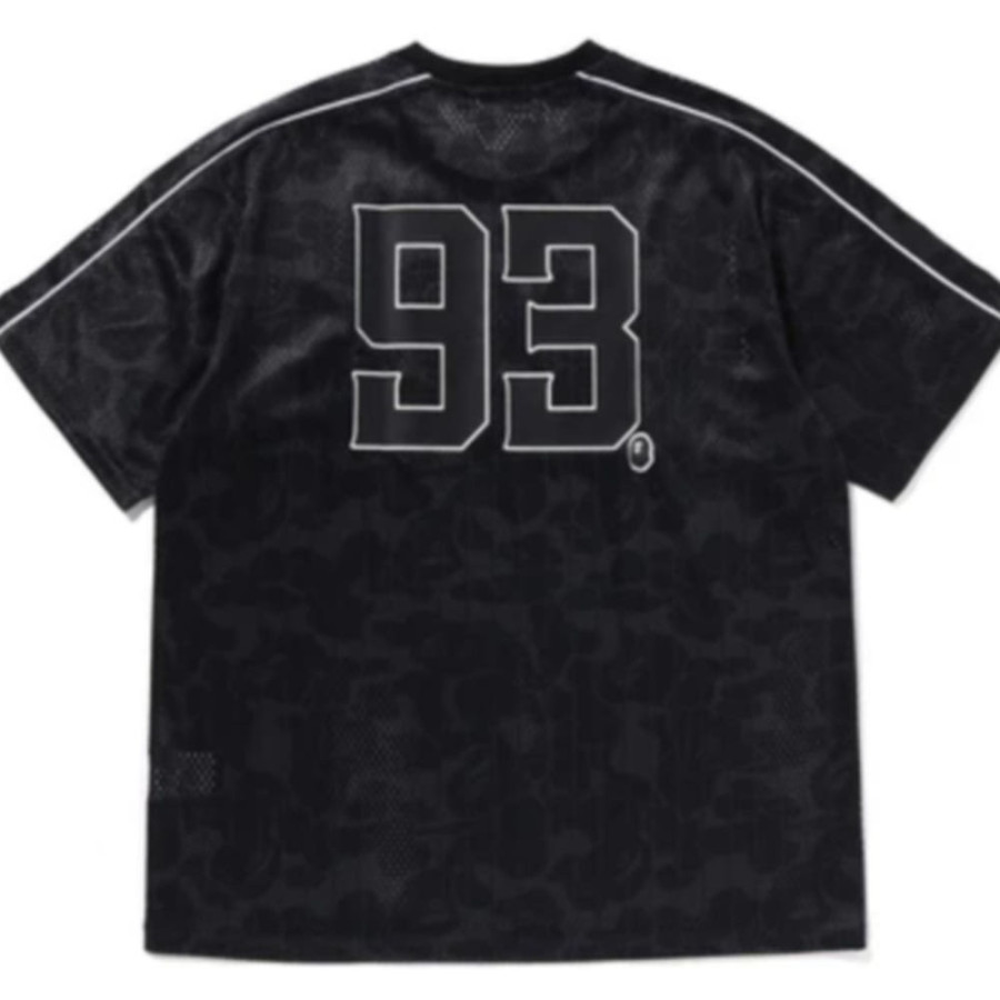 베이프 카모 스트라이프 야구 로고 릴렉스 핏 티셔츠 2컬러 1L30109007