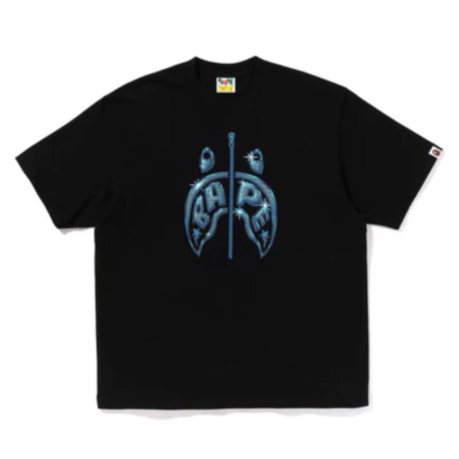 베이프 샤크 릴렉스핏 반팔티 블랙 1L30110331