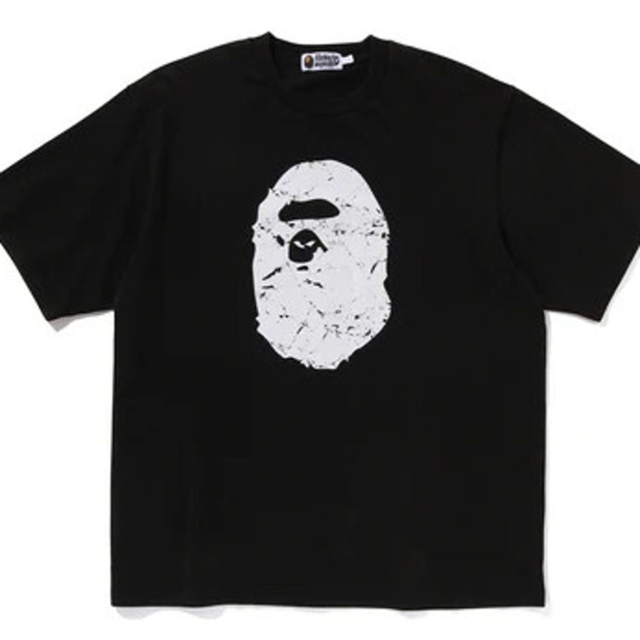 베이프 헤비 워시드 에이프 헤드 릴렉스핏 반팔 티셔츠 3컬러 1L30109351