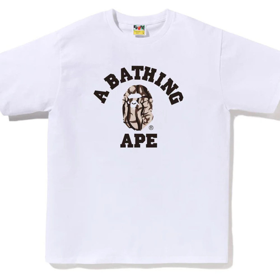 베이프 트라이얼 카모 컬리지 반팔 티셔츠 4컬러 1L30110033