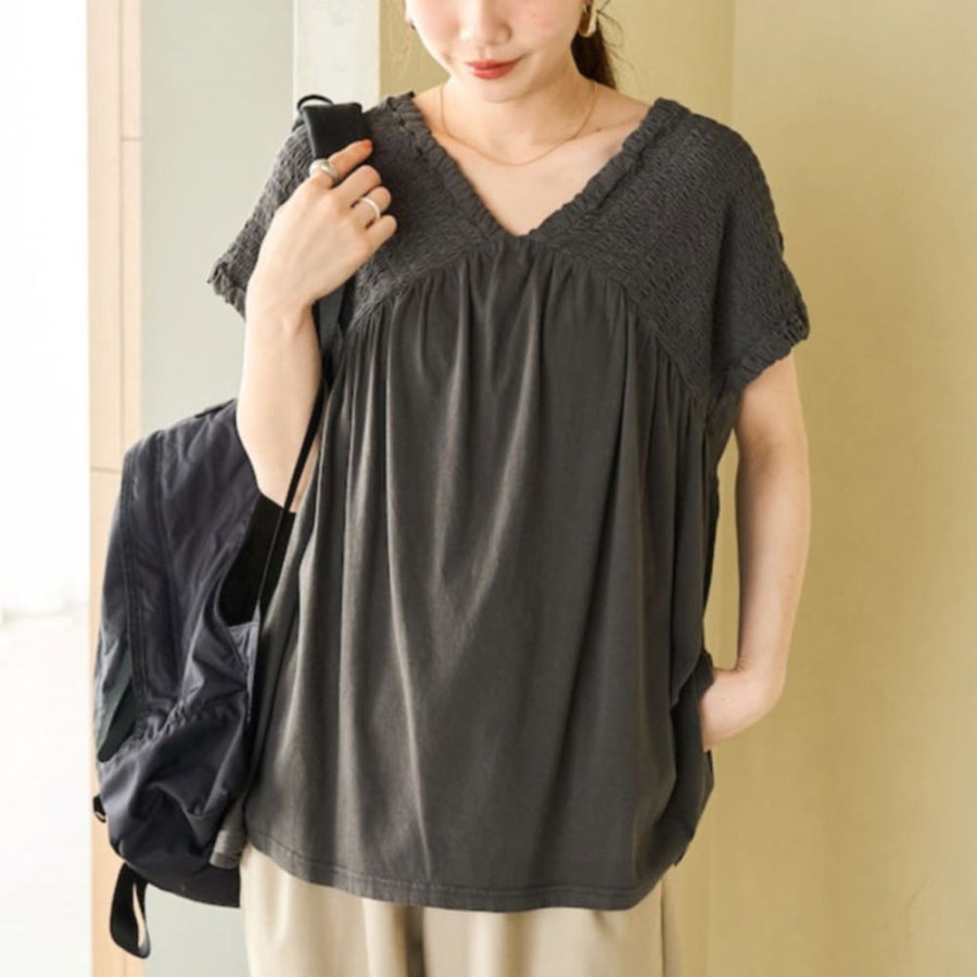 프릭스스토어 피그먼트 가공 셔링 브이넥 티셔츠 6컬러 1323248901616