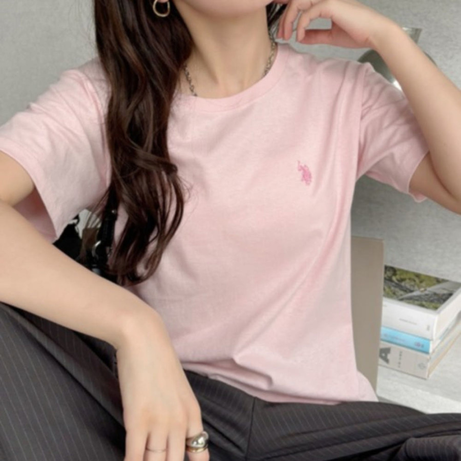 U.S. POLO ASSN. 유에스폴로에센 원포인트 자수 컴팩트 실루엣 베이직 티셔츠 8컬러 ada1285