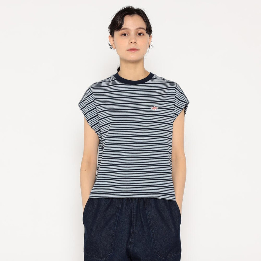 단톤 여성 코튼 저지 돌먼 민소매 스트라이프 티셔츠 5컬러 DT-C0403 FLC-ST DNB251L103-0011