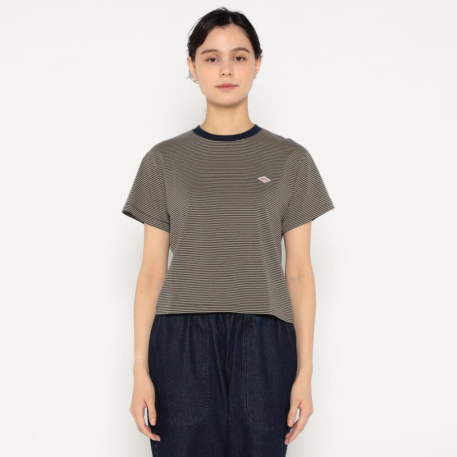 단톤 여성 세미 크롭 반소매 티셔츠 6컬러 DT-C0408 CVT-ST DNB251L103-0004