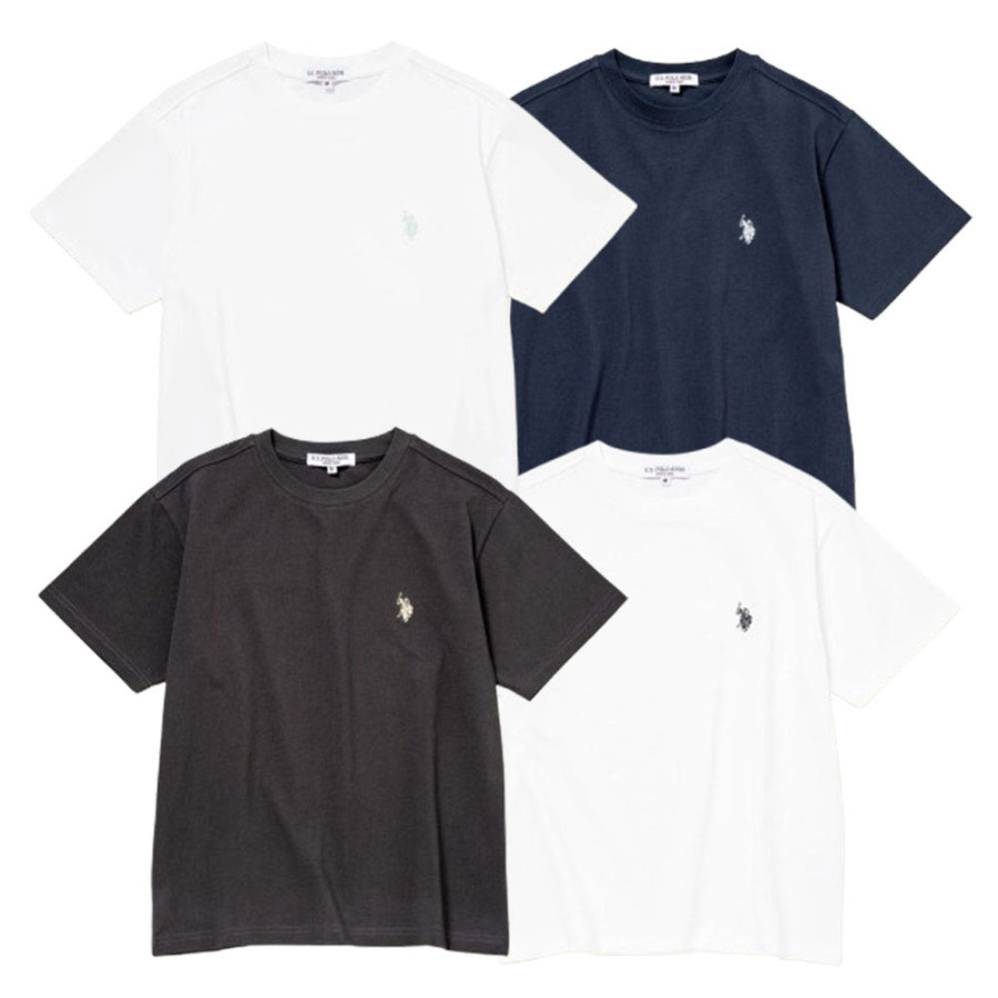 U.S. POLO ASSN. 유에스폴로에센 반팔 티셔츠 더블홀스맨 자수 4컬러 PLL51221