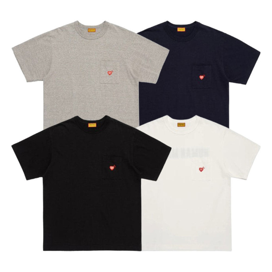 휴먼메이드 하트 포켓 티셔츠 4컬러 HM30CS048