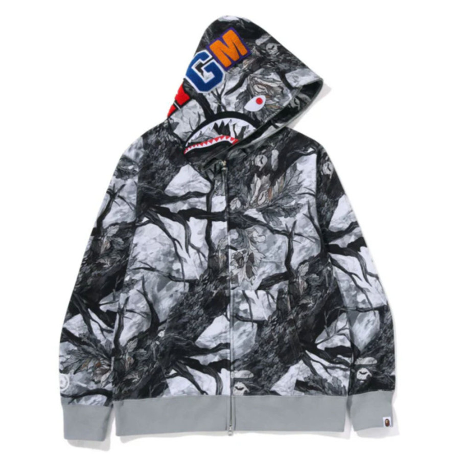베이프 트리 엣지 카모 샤크 풀 지퍼 후드티 2컬러 1L80115002