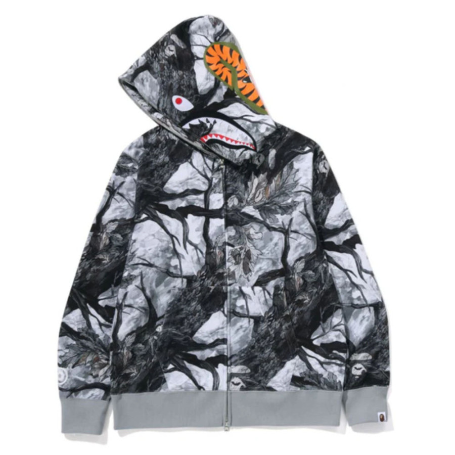 베이프 트리 엣지 카모 샤크 풀 지퍼 후드티 2컬러 1L80115002