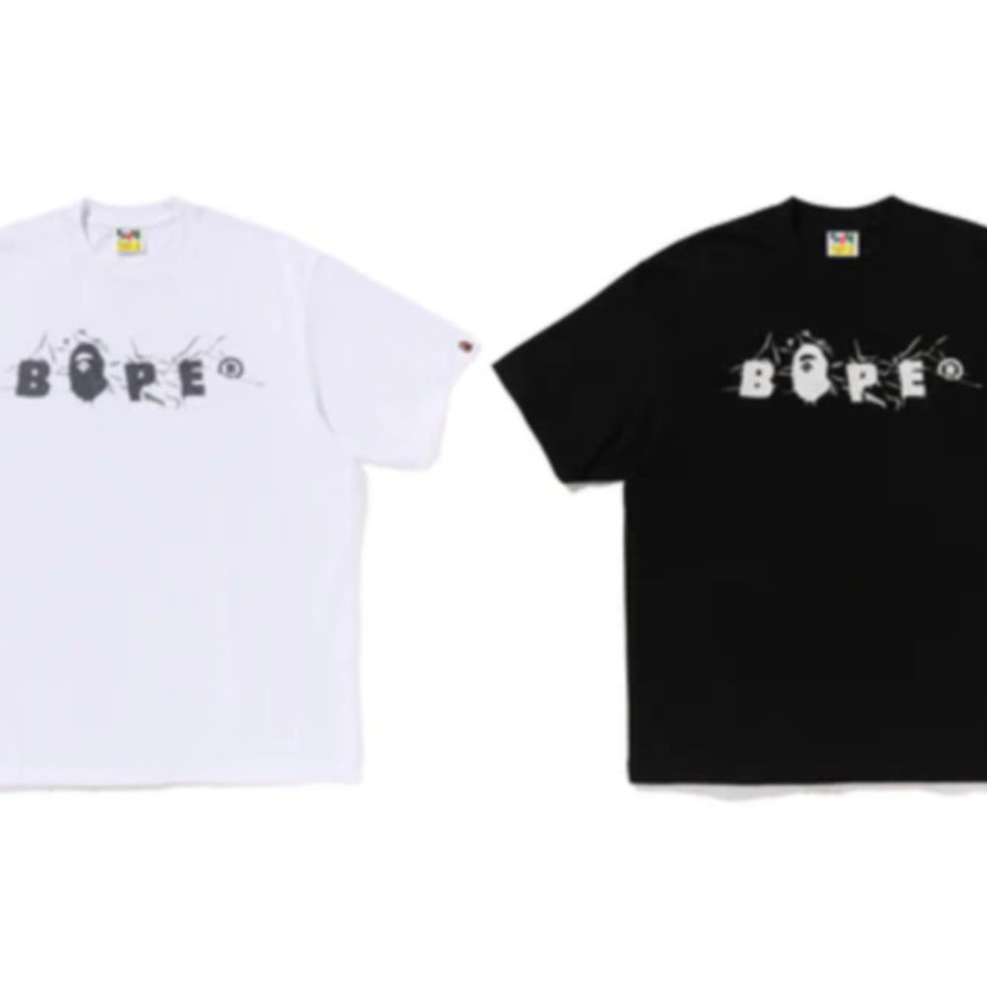 베이프 링클 베이프 로고 릴렉스핏 티셔츠 2컬러 1L80110324