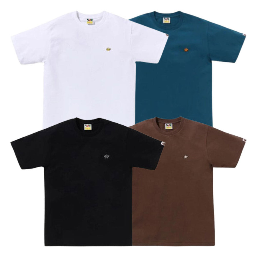 베이프 마일로 STA 포인트 반팔티 4컬러 2L80110007