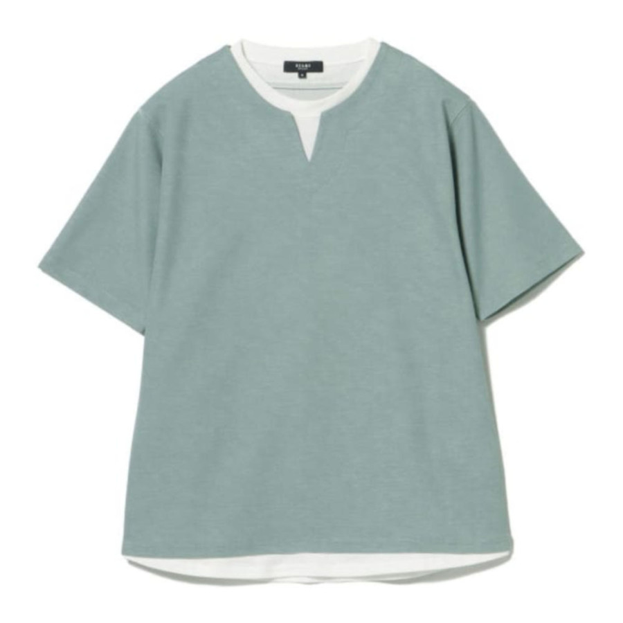 빔즈 하트 슬릿넥 페이크 레이어드 티셔츠 3컬러 42-04-0331-286