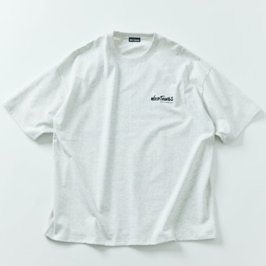 프릭스스토어 별주 WILD THINGS 빅 실루엣 로고 백 프린트 크루넥 티셔츠 4컬러 1226319600141