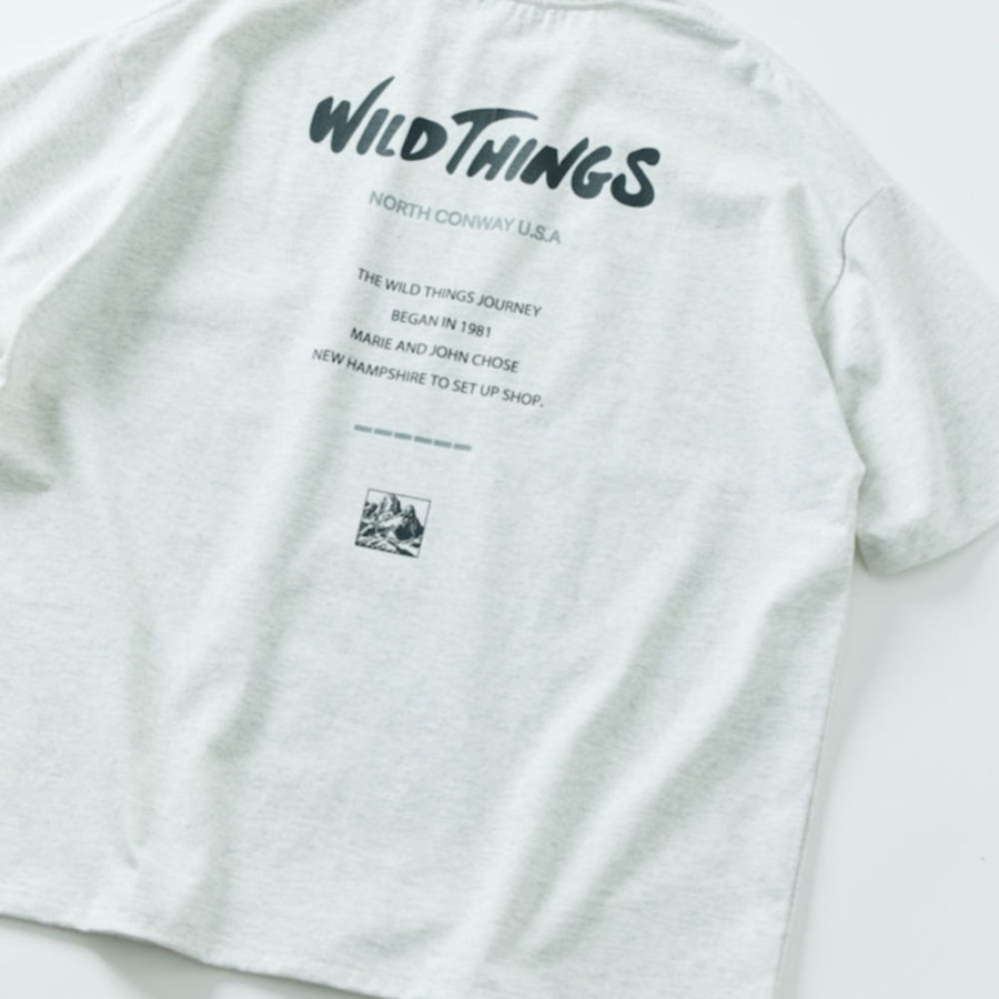 프릭스스토어 별주 WILD THINGS 빅 실루엣 로고 백 프린트 크루넥 티셔츠 4컬러 1226319600141